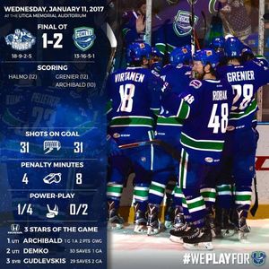 Image post by @uticacomets on Instagram