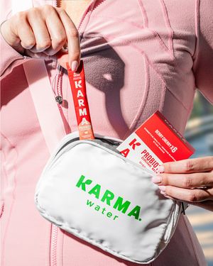 Image post by @drinkkarmawater on Instagram