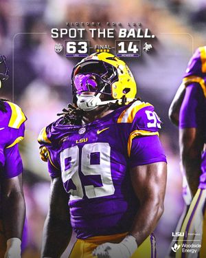 Image post by @LSUfootball on Twitter/X