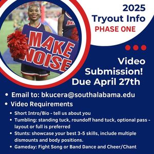 Image post by @southalabama.cheerleading on Facebook