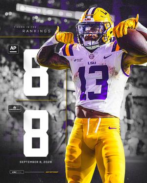 Image post by @LSUfootball on Twitter/X