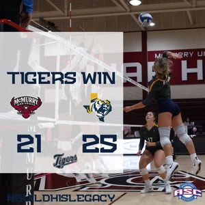 Image post by @ETBU_Volleyball on Twitter