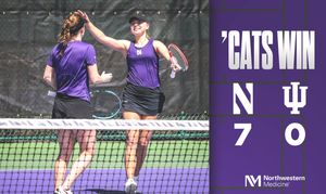 Image post by @NUWildcatTennis on Twitter