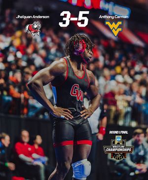 Image post by @gwuwrestling on Instagram