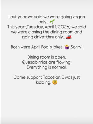 Image post by @tacotlantacos on Instagram