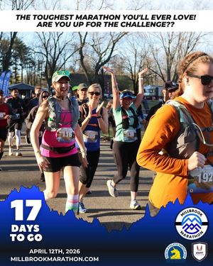 Image post by @millbrookmarathon on Facebook