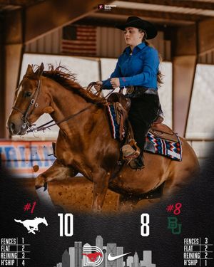 Image post by @SMUEquestrian on Twitter