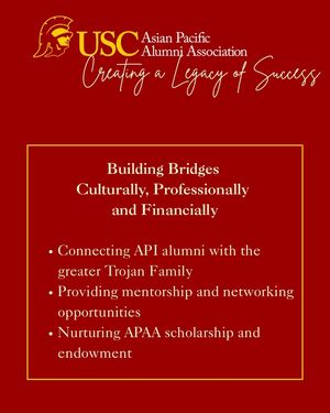 Image post by @USC Asian Pacific Alumni Association on Facebook