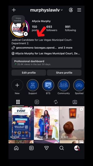 Video post by @Allycia Murphy for Las Vegas Municipal Court, Department 2 on Facebook