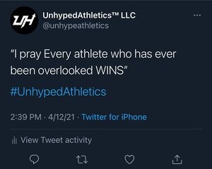 Image post by @unhypedathletics on Instagram