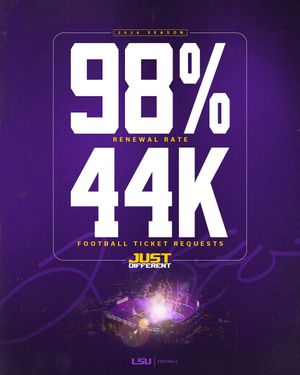Image post by @LSUfootball on Twitter/X