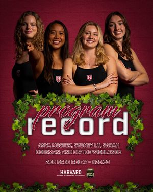 Image post by @harvardwswimdive on Instagram