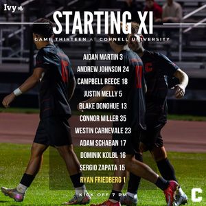 Image post by @cornellmsoccer on Instagram