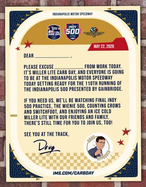 Image post by @indianapolismotorspeedway on Instagram