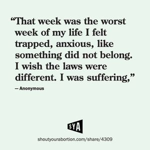 Image post by @shoutyourabortion on Instagram
