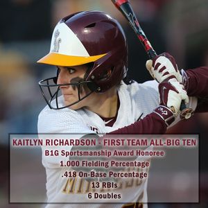 Image post by @gophersoftball on Instagram