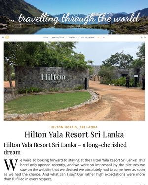Image post by @hiltonyalaresort on Instagram