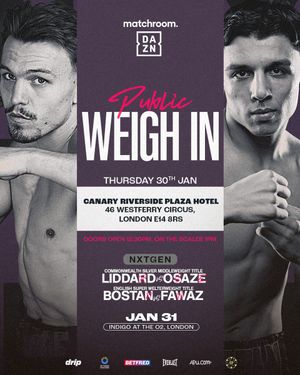 Image post by @MatchroomBoxing on Twitter