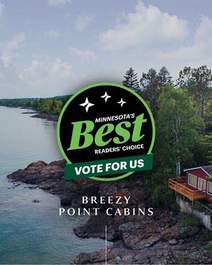 Image post by @breezypointcabins on Facebook