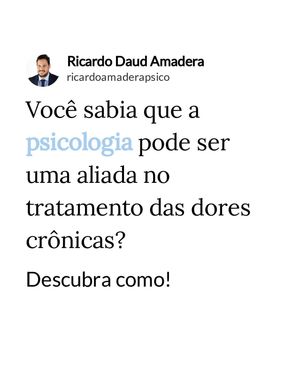 Image post by @ricardoamaderapsico on Instagram
