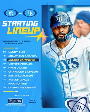 Image post by @RaysBaseball on Twitter