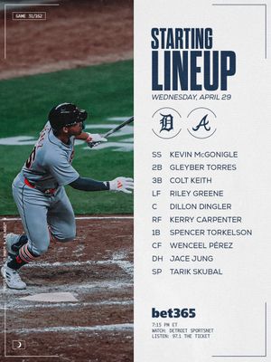Image post by @tigers on Twitter