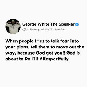Image post by @iamgeorgewhitethespeaker on Instagram
