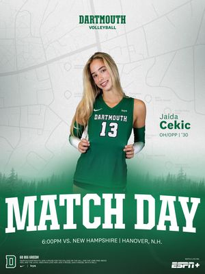 Image post by @dartmouthvball on Instagram