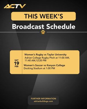 Image post by @adriancollegetv on Facebook