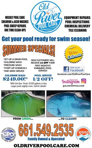 Image post by @OldRiverPoolCare on Facebook
