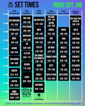 Image post by @northcoastfest on Twitter/X