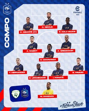 Image post by @equipedefrance on Twitter