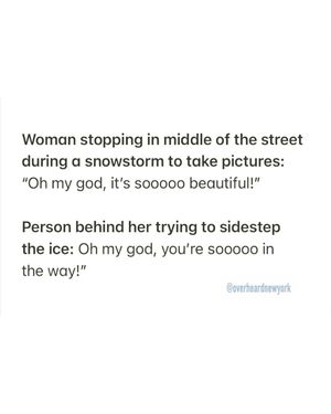 Image post by @overheardnewyork on Instagram