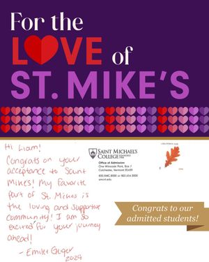 Image post by @saintmichaelscollege on Instagram