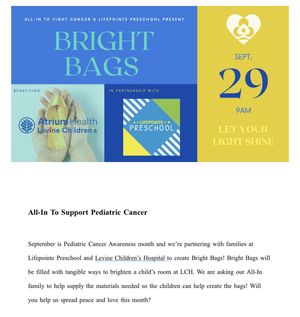 Image post by @allintofightcancer on Instagram