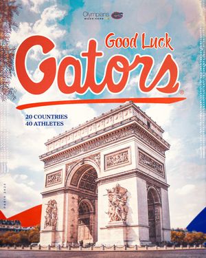 Image post by @GatorsOlympics on Twitter