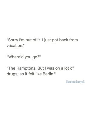 Image post by @overheardnewyork on Instagram