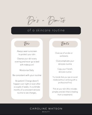 Image post by @carolinewatsonbeauty on Instagram