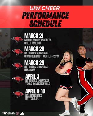 Image post by @uiwcheer on Instagram