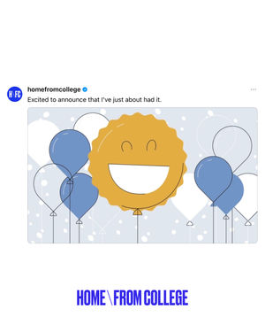 Image post by @homefromcollege on Instagram