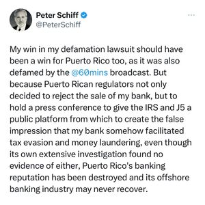Image post by @peterschiff on Instagram