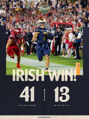 Image post by @ndfootball on Instagram