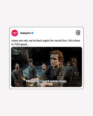 Image post by @todaytix on Instagram