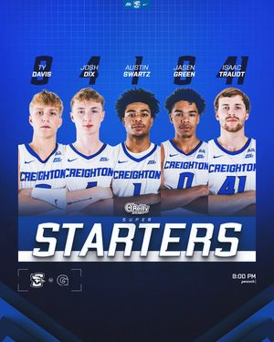 Image post by @Creighton Men's Basketball on Facebook