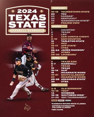 Image post by @texasstatebaseball on Instagram