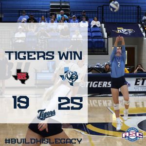 Image post by @ETBU_Volleyball on Twitter