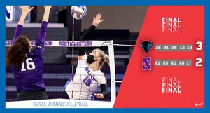 Image post by @DePaulVball on Twitter