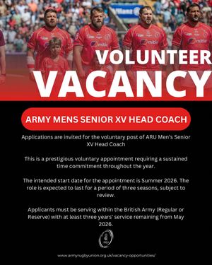 Image post by @armyrugbyunion on Instagram