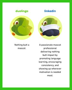 Image post by @duolingoenglishtest on Instagram
