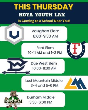 Image post by @Hoya Youth Lacrosse Association on Facebook